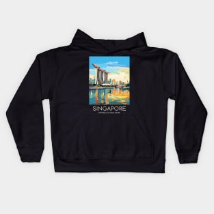 A Pop Art Travel Print of Singapore Kids Hoodie